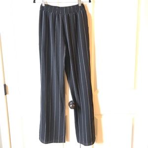 NWT HoneyPunch black/white high rise striped pants